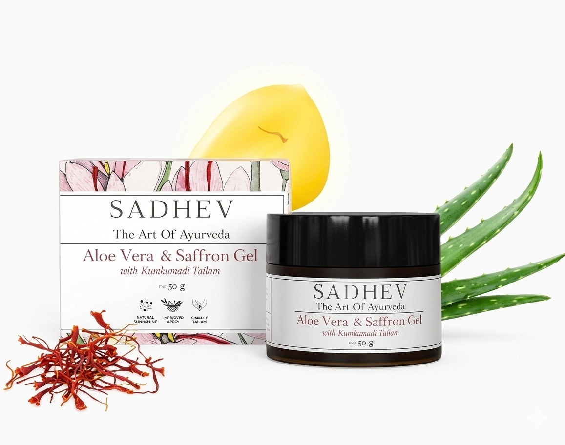 SADHEV Ayurvedic Aloe Vera & Saffron Gel with Kumkumadi Tailam